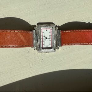 Metropolitan  Sterling Silver Ladies Watch with leather band